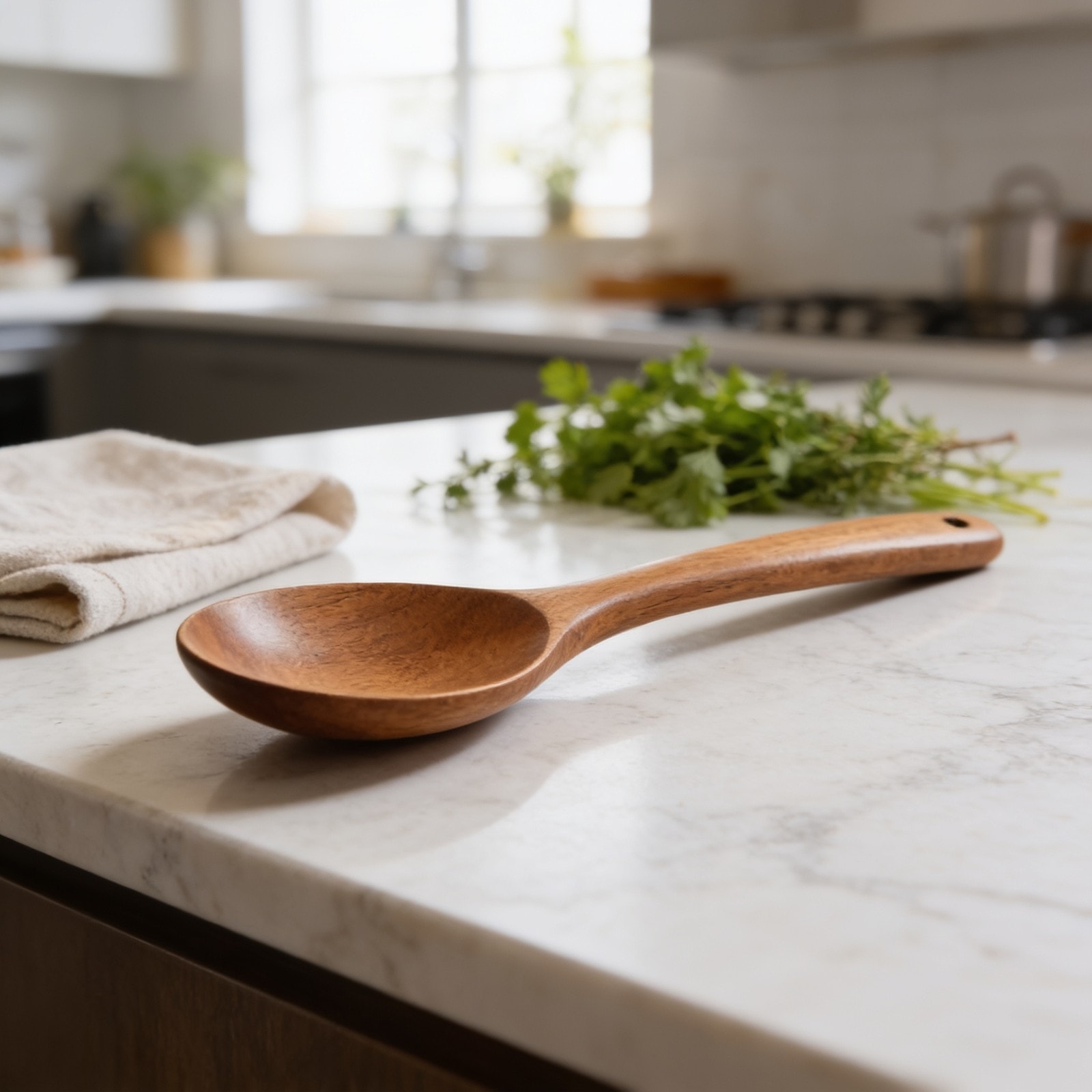 Neem Wood Cooking Spoon 30cm — corporate gift with your logo | ZYFTT
