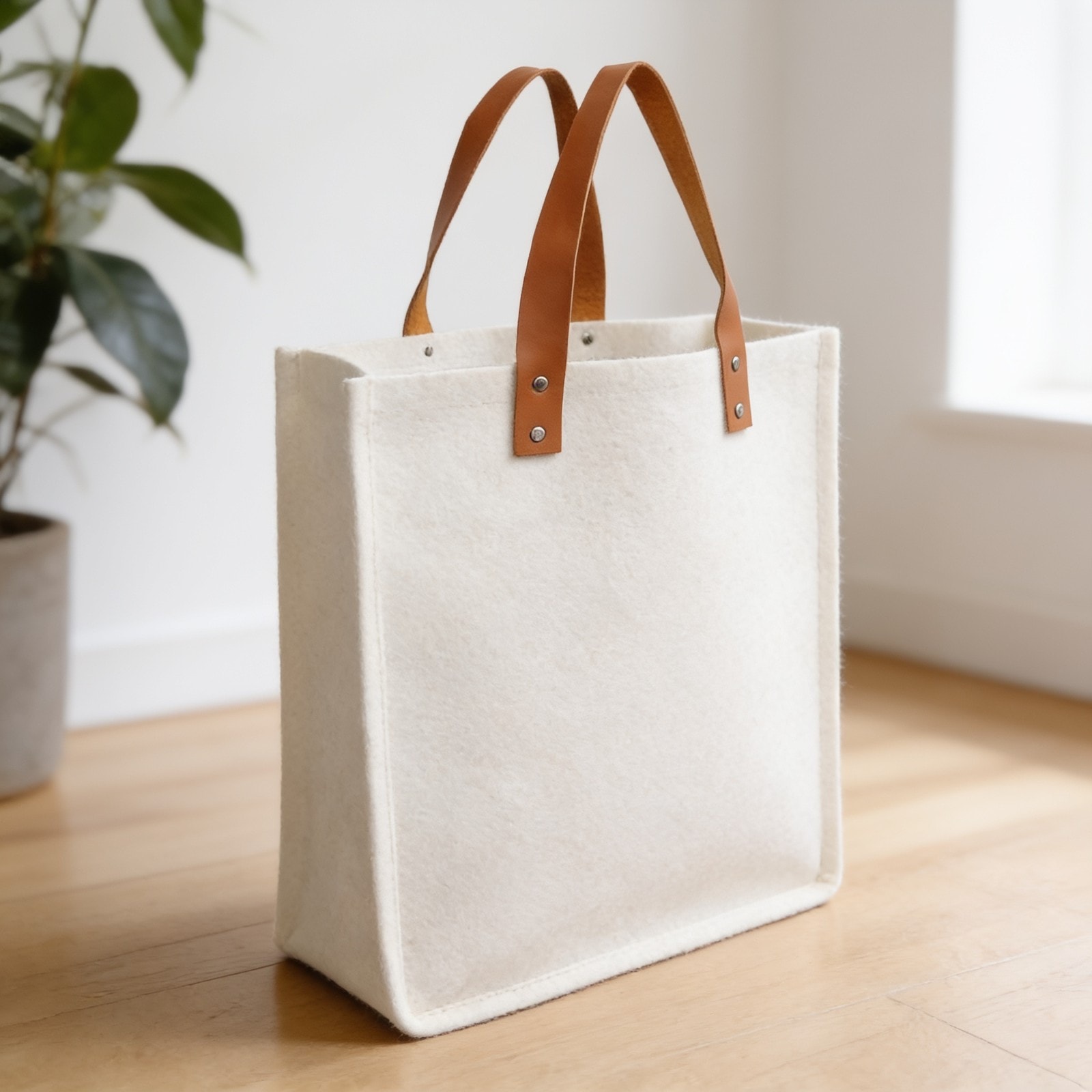 Climate Felt White Bag — corporate gift with your logo | ZYFTT